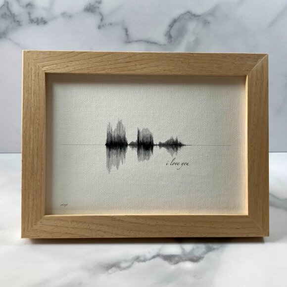 I Love You Soundwave 5x7 Canvas Frame - Picture 1 of 4